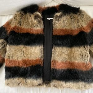 TULAROSA HARKIN FAUX FUR JACKET IN MULTI